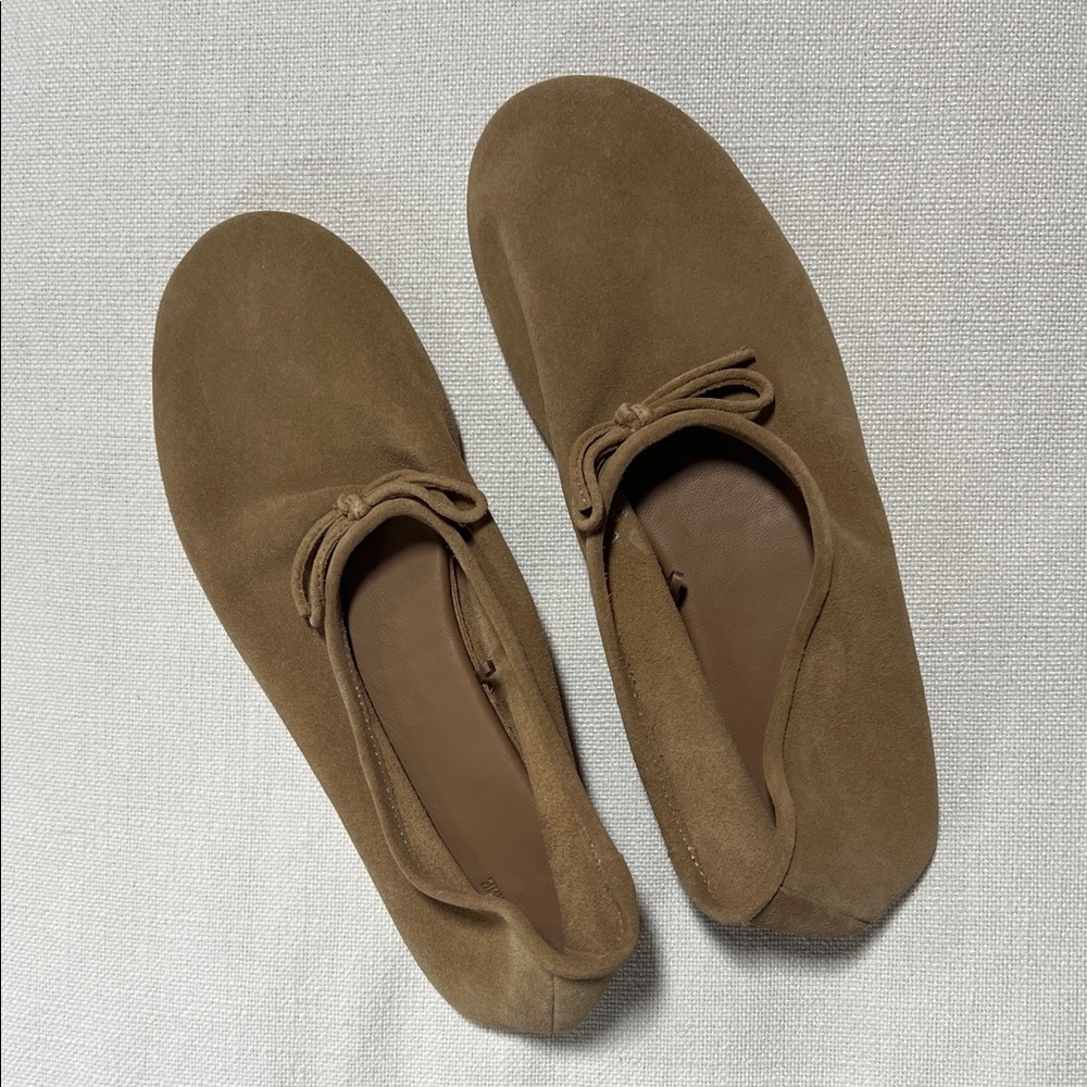 Zara HomeWomen’s Suede Ballet Flats in Brown 40
